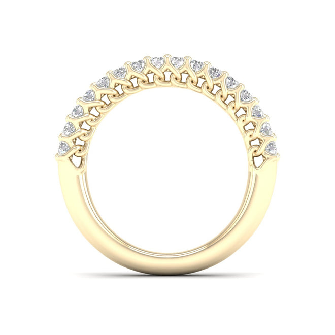 1 ctw Entwine Double Row Anniversary Ring in 18KT