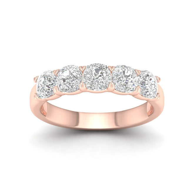 2 ctw Five Five Stone Cushion Anniversary Band