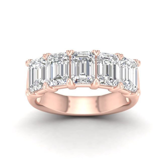 4 ctw Five Stone Emerald Anniversary Band