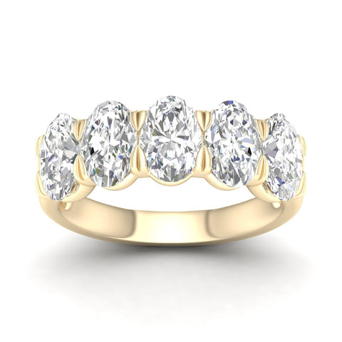 3 Ctw Oval Five Stone Anniversary Band