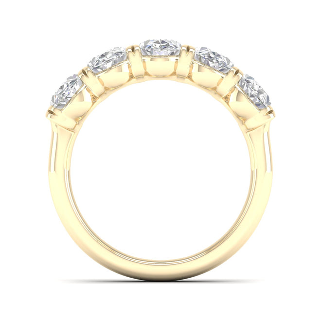 3 Ctw Oval Five Stone Anniversary Band