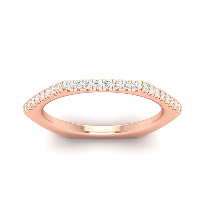 1/5 Ctw Geometric Hexagon Fashion Stackable Ring