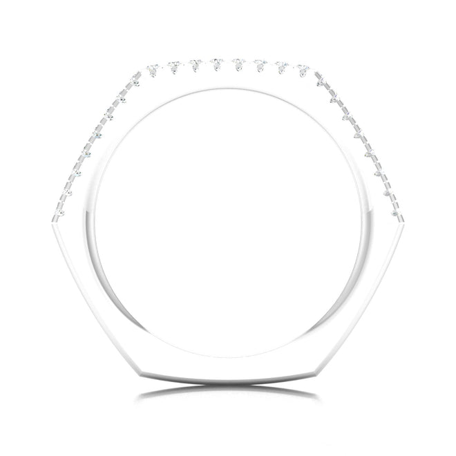 1/5 Ctw Geometric Hexagon Fashion Stackable Ring