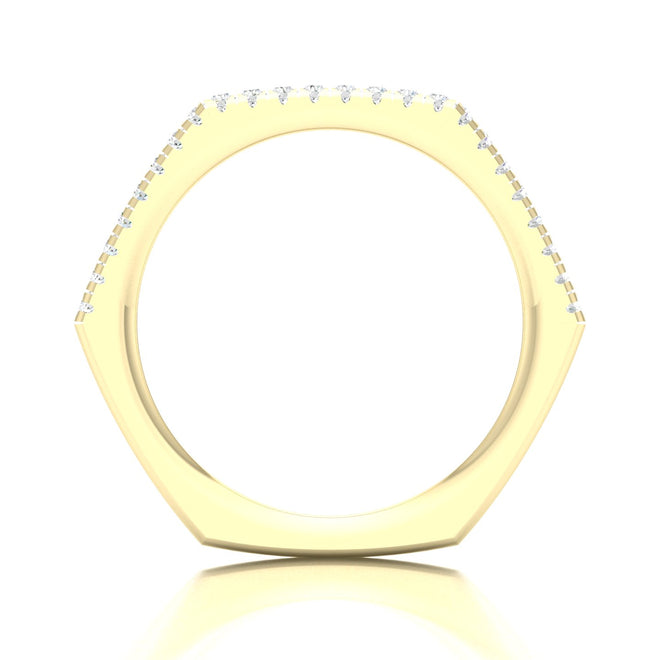 1/5 Ctw Geometric Hexagon Fashion Stackable Ring