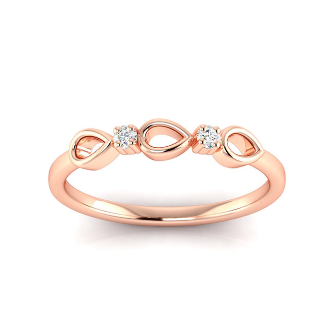 0.05 Ctw Drop Fashion Stackable Ring