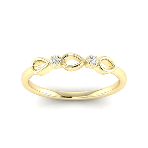 0.05 Ctw Drop Fashion Stackable Ring