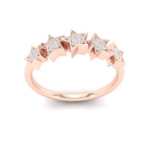 1/10 Ctw Starry Lab Grown Fashion Stackable Ring