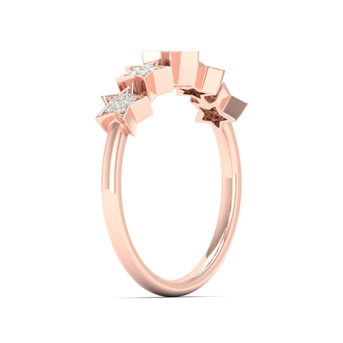 1/10 Ctw Starry Lab Grown Fashion Stackable Ring