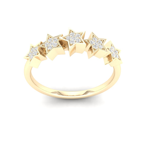 1/10 Ctw Starry Fashion Stackable Ring