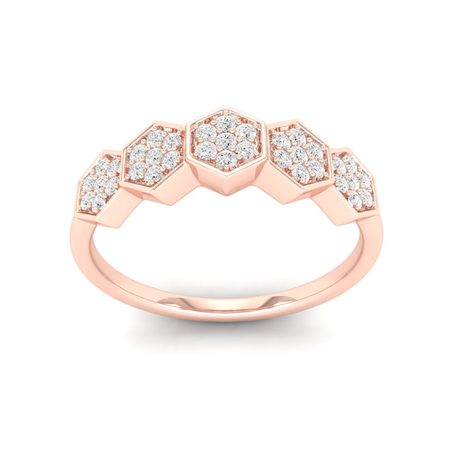 1/4 Ctw Honey Comb Fashion Stackable Ring