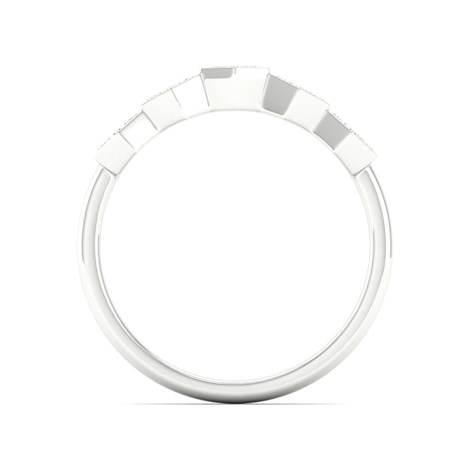 1/4 Ctw Honey Comb Fashion Stackable Ring