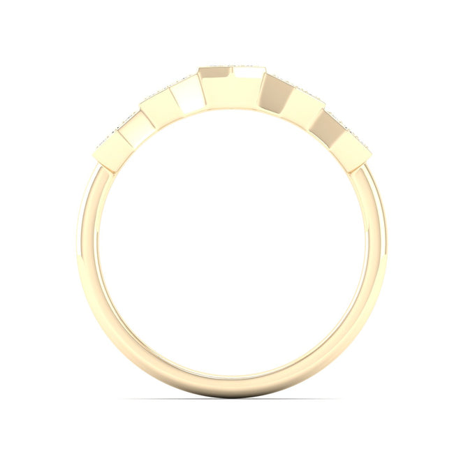 1/4 Ctw Honey Comb Fashion Stackable Ring