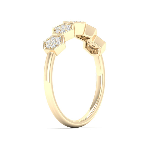 1/4 Ctw Honey Comb Lab Grown Fashion Stackable Ring