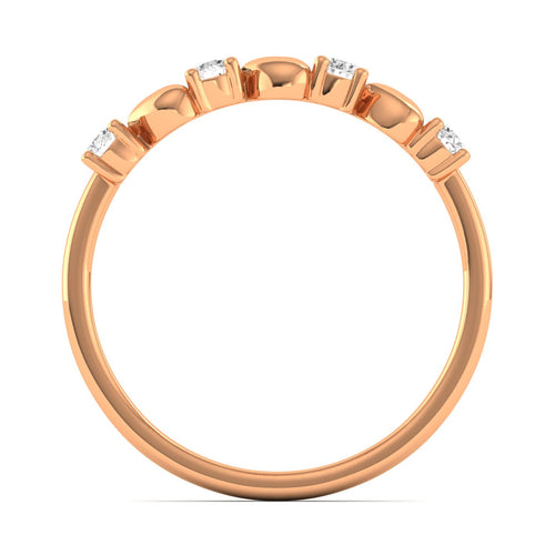 Lab Grown Diamond Love Heart Ring 9k Solid Gold