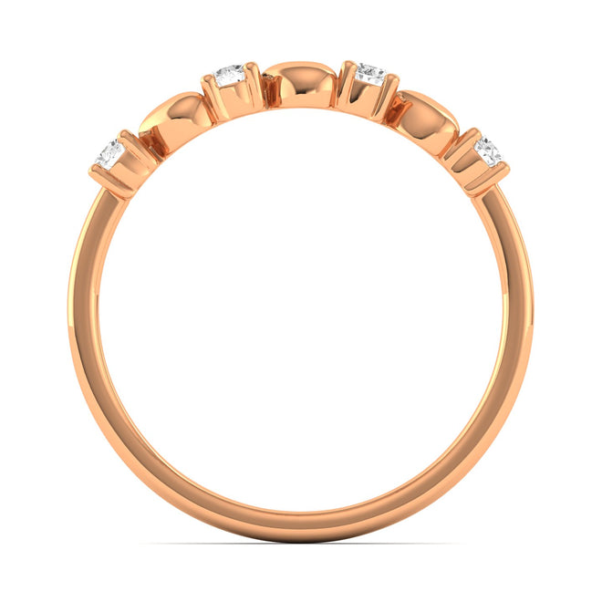 Lab Grown Diamond Love Heart Ring 9k Solid Gold