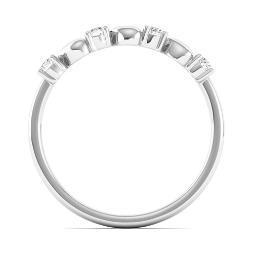 Lab Grown Diamond Love Heart Ring 9k Solid Gold