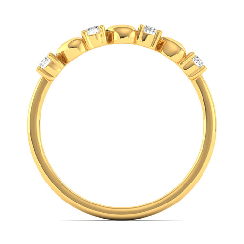 Lab Grown Diamond Love Heart Ring 9k Solid Gold