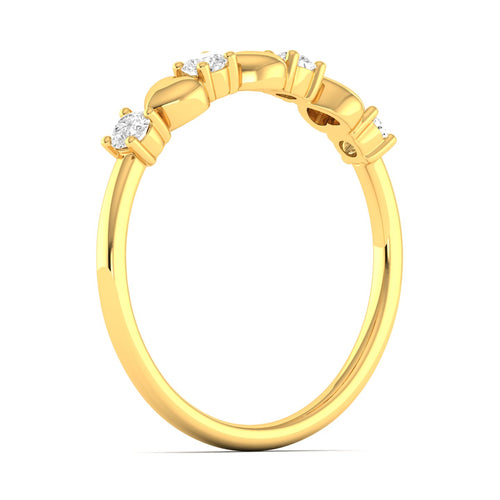 Lab Grown Diamond Love Heart Ring 9k Solid Gold