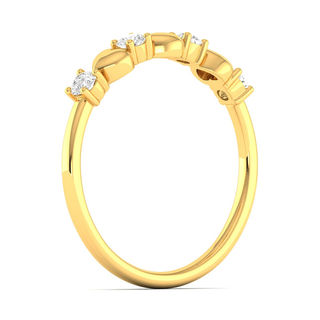 Lab Grown Diamond Love Heart Ring 9k Solid Gold