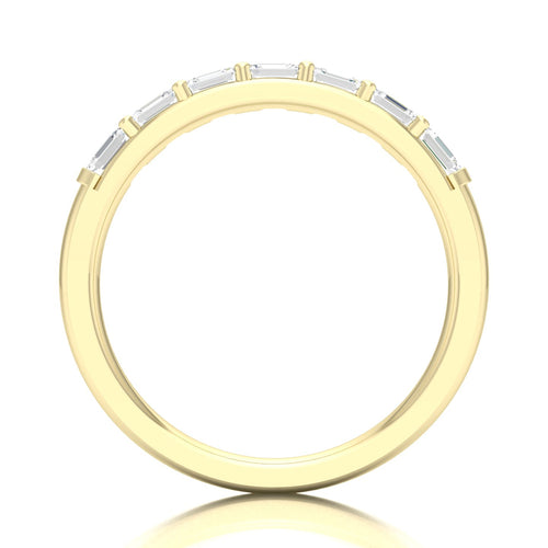 3/4 Ctw Baguette Lab Grown Fashion Stackable Ring