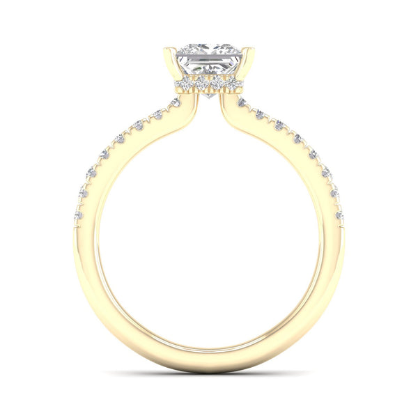 1 ctw Princess Classic Hidden Halo Ring