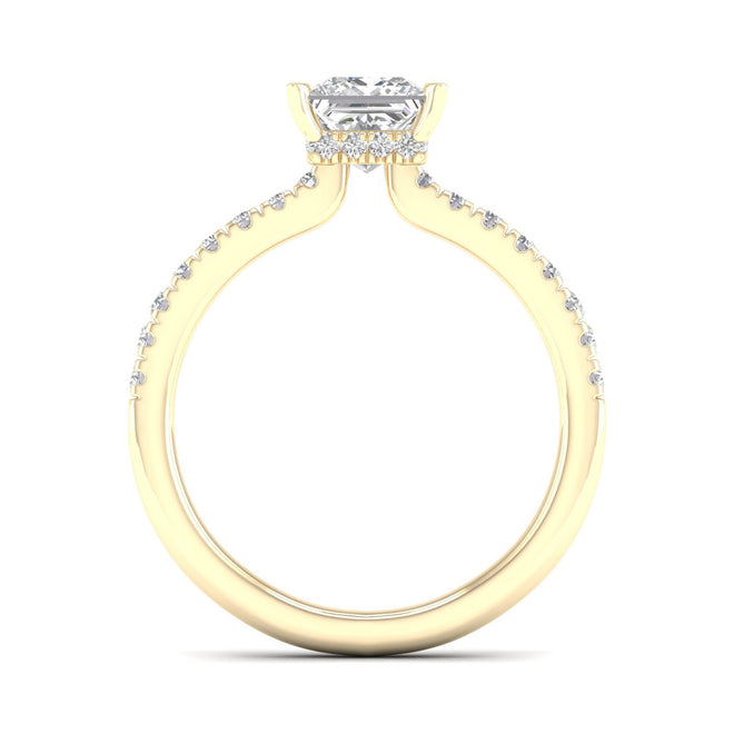 1 ctw Princess Classic Hidden Halo Ring
