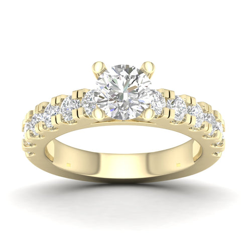 2 1/2 ctw Classic Lab Grown Round Centre Engagement Ring