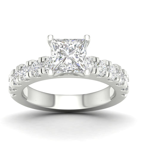 2 1/2 ctw Classic Lab Grown Princess Centre Engagement Ring
