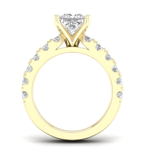 2 1/2 ctw Classic Lab Grown Princess Centre Engagement Ring