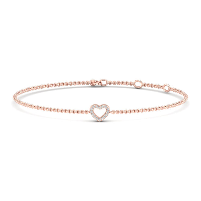 0.05 Ctw Heart Fashion Bracelet