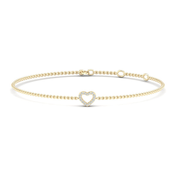 0.05 Ctw Heart Fashion Bracelet