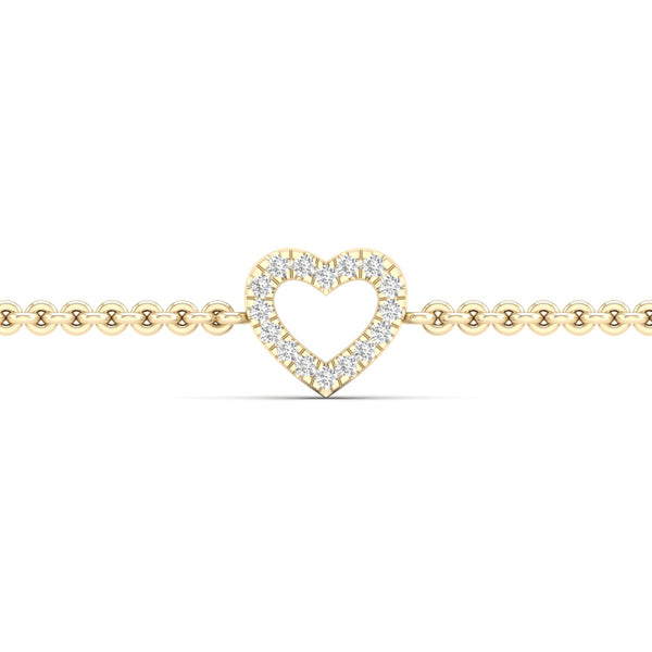 0.05 Ctw Heart Fashion Bracelet