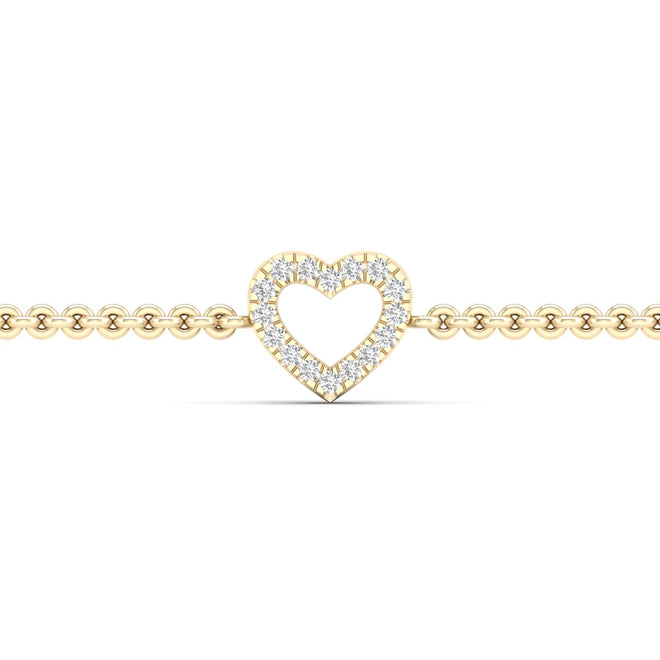 0.05 Ctw Heart Fashion Bracelet