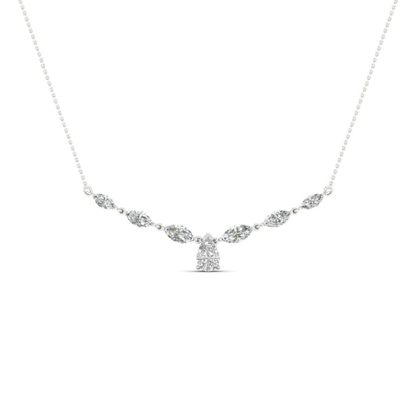 2 1/3 ctw Pear Marquise Fashion Necklace