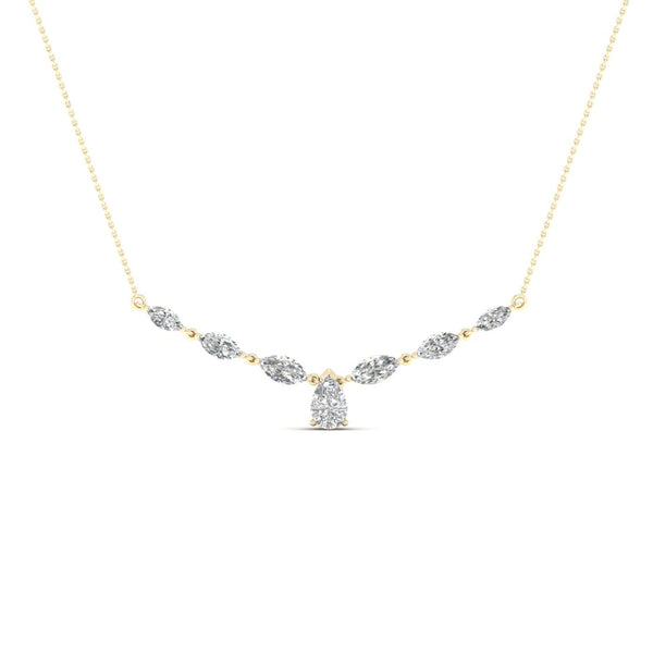 2 1/3 ctw Pear Marquise Fashion Necklace