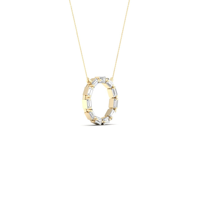 1/4 Ctw Ana de Aramas Baguette Circle Fashion Pendant