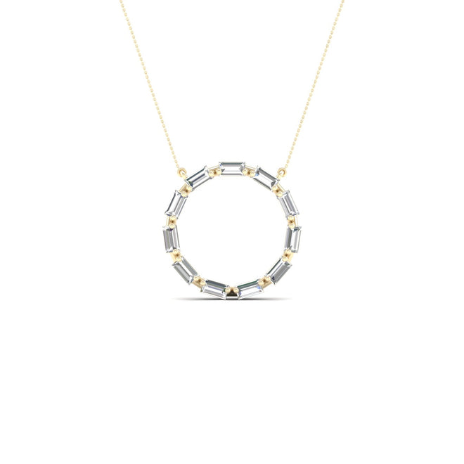 1/2 Ctw Ana de Aramas Baguette Circle Fashion Pendant