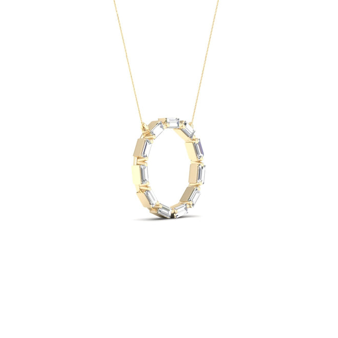 1/2 Ctw Ana de Aramas Baguette Circle Fashion Pendant
