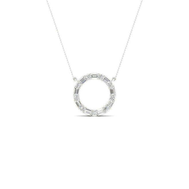 1/4 Ctw Ana de Aramas Circle Baguette Round Fashion Pendant