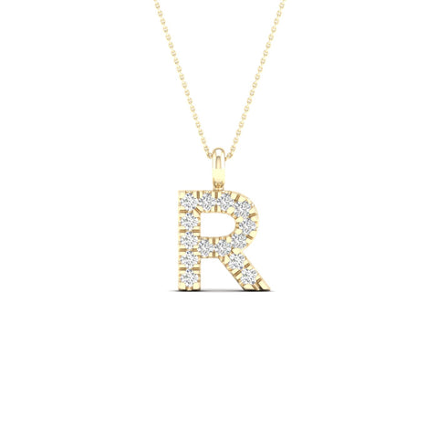 "R" Initial Fashion Pendant