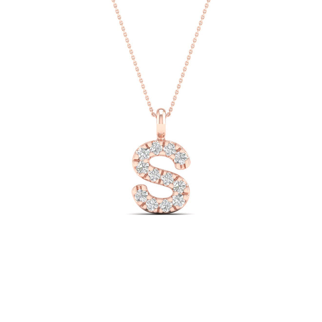 "S" Initial Fashion Pendant