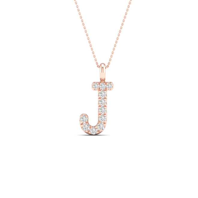 "J" Initial Fashion Pendant