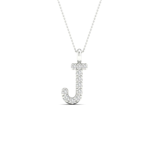 "J" Initial Lab Grown Fashion Pendant