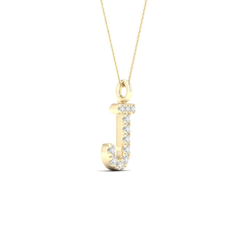 "J" Initial Lab Grown Fashion Pendant