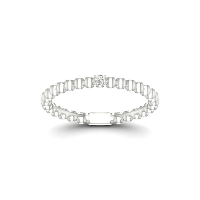0.02 Ctw Single Stone Stackable Ring