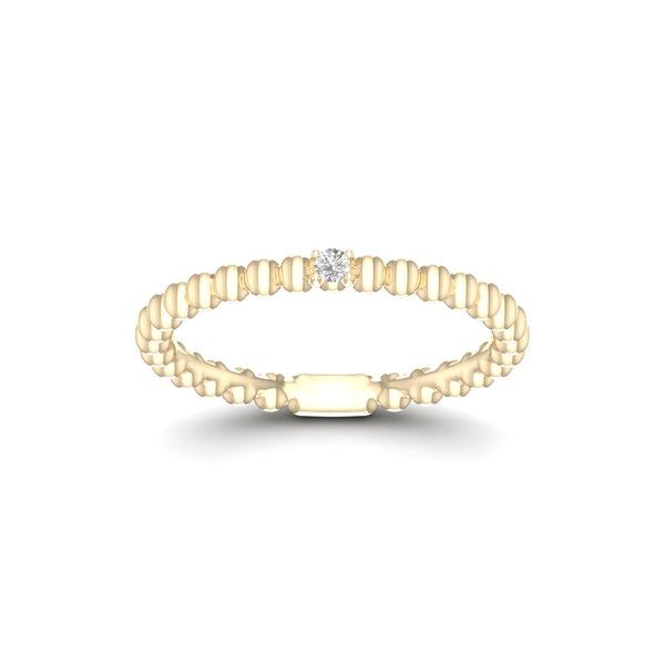 0.02 Ctw Single Stone Stackable Ring