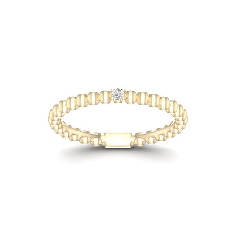 0.02 Ctw Single Stone Stackable Ring