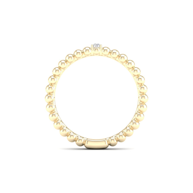 0.02 Ctw Single Stone Stackable Ring