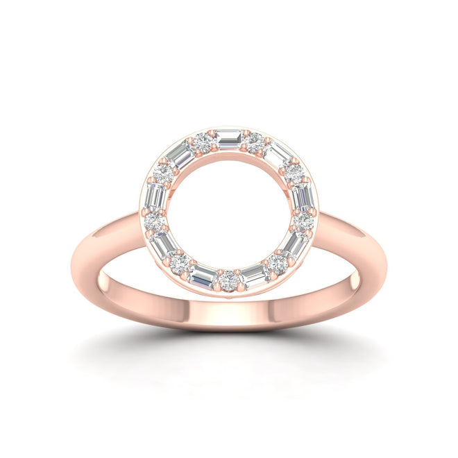 1/4 Ctw Ana de Aramas Circle Baguette Round Fashion Ring