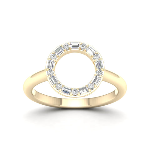 1/4 Ctw Ana de Aramas Circle Baguette Round Fashion Ring